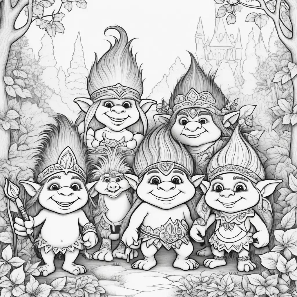 Trolls Coloring Pages - Kids Coloring Book