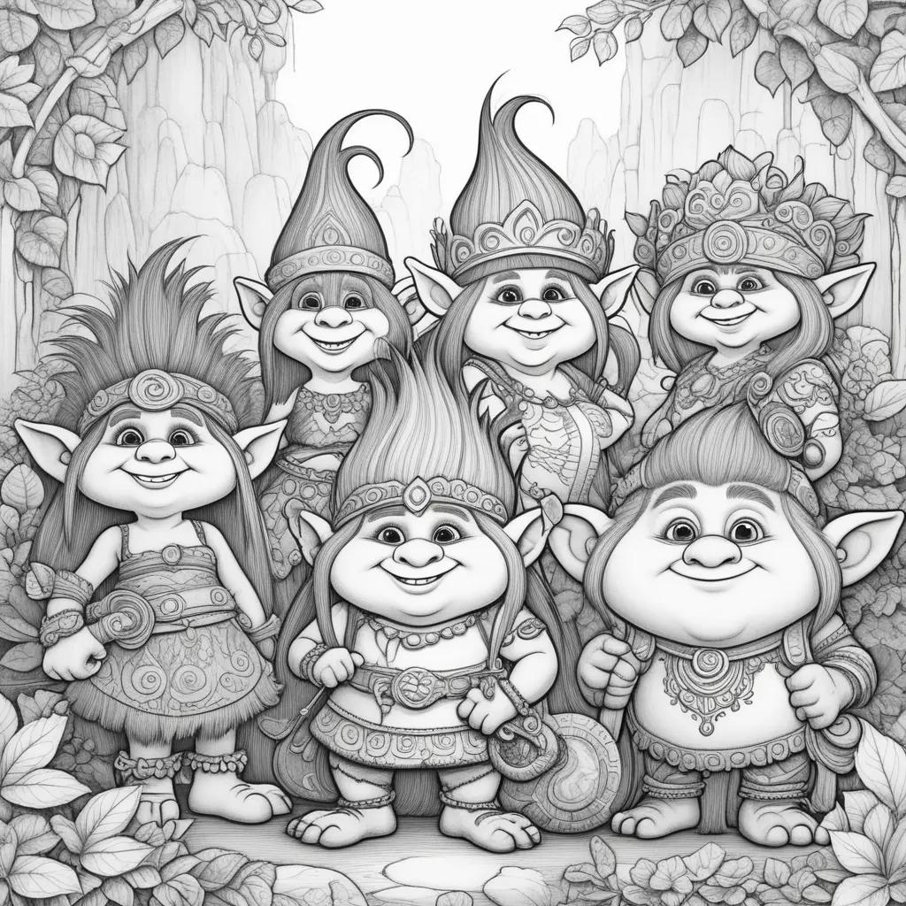 Trolls Coloring Pages for Kids