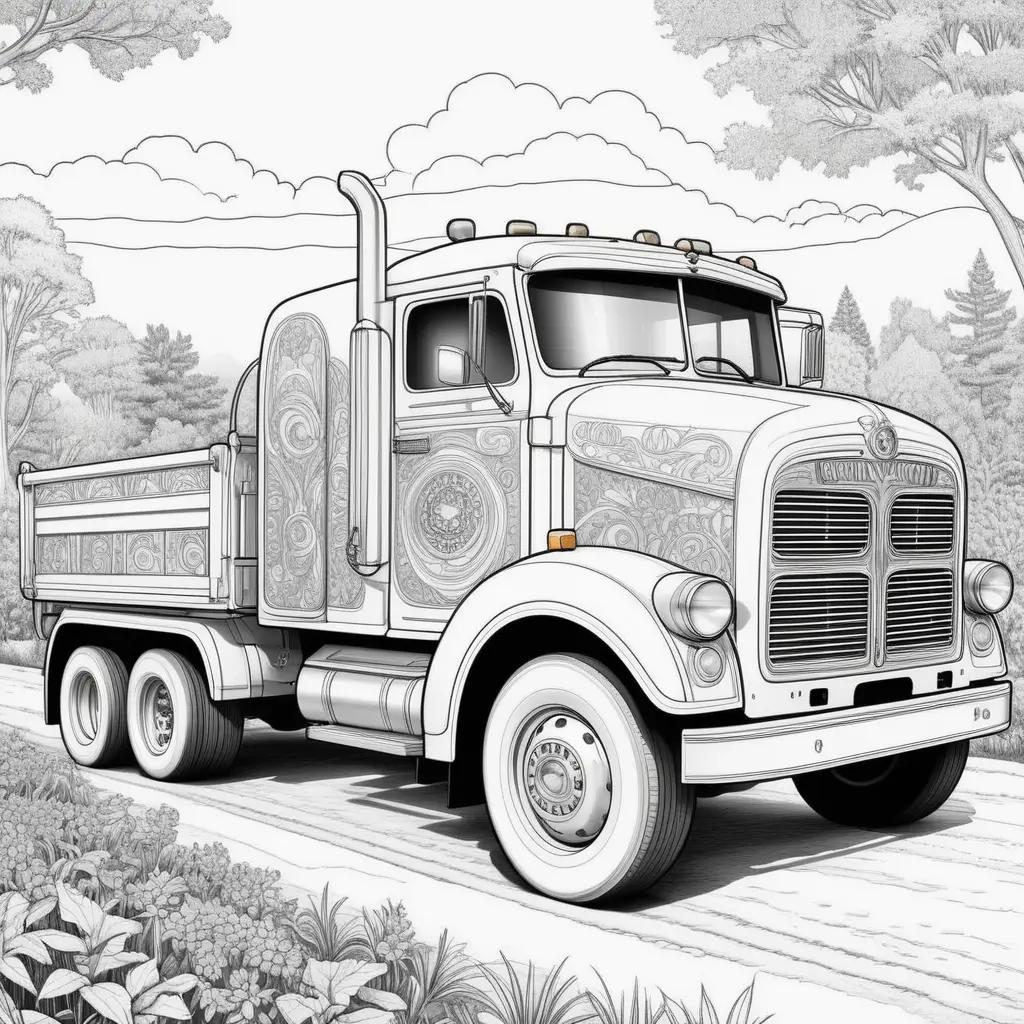 Truck Coloring Pages: Coloring Book and Printable Coloring Pages of Trucks