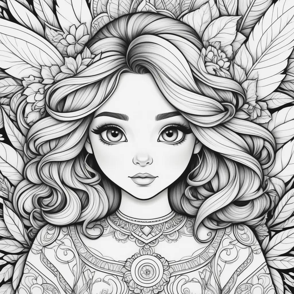 Turn picture into coloring page: Adult Coloring Book