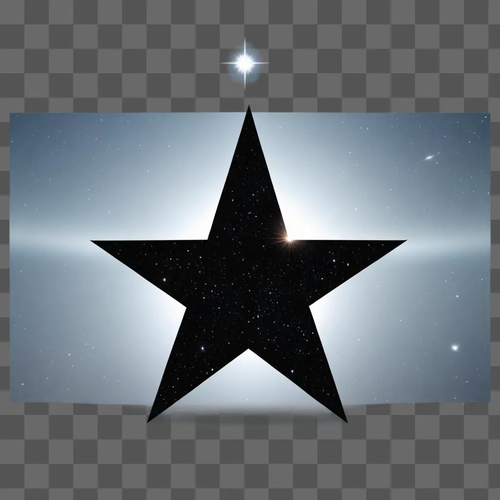 Twinkling star illuminates the black star