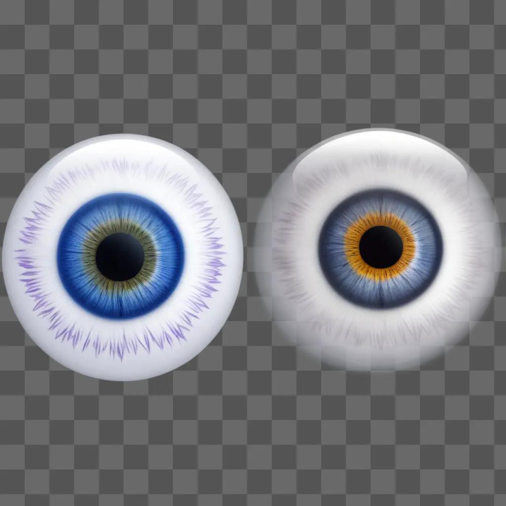 Two eye clpsrts of different colors