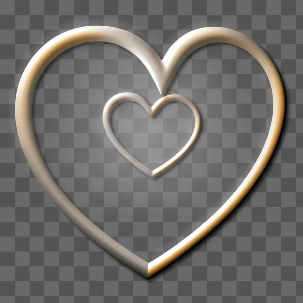 Two hearts are shown in this clipart