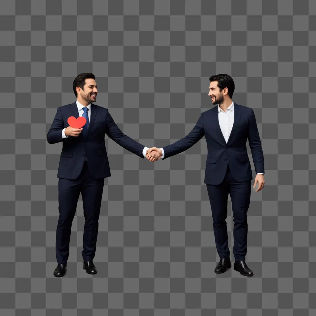 握手するスーツ姿の男性2人