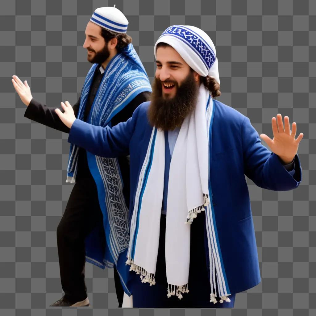 Two men in traditional Jewish attire