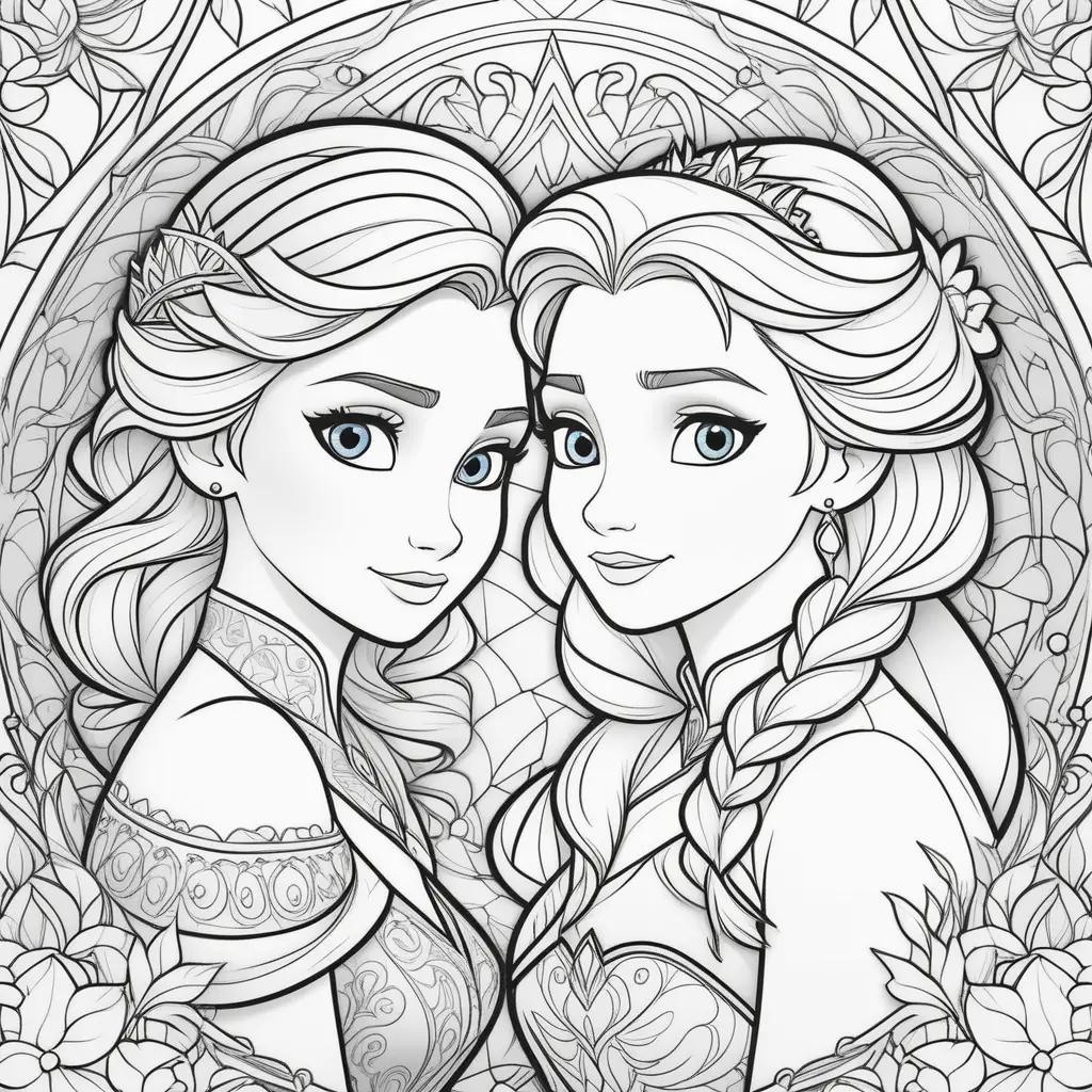 Two princesses with flowers in their hair