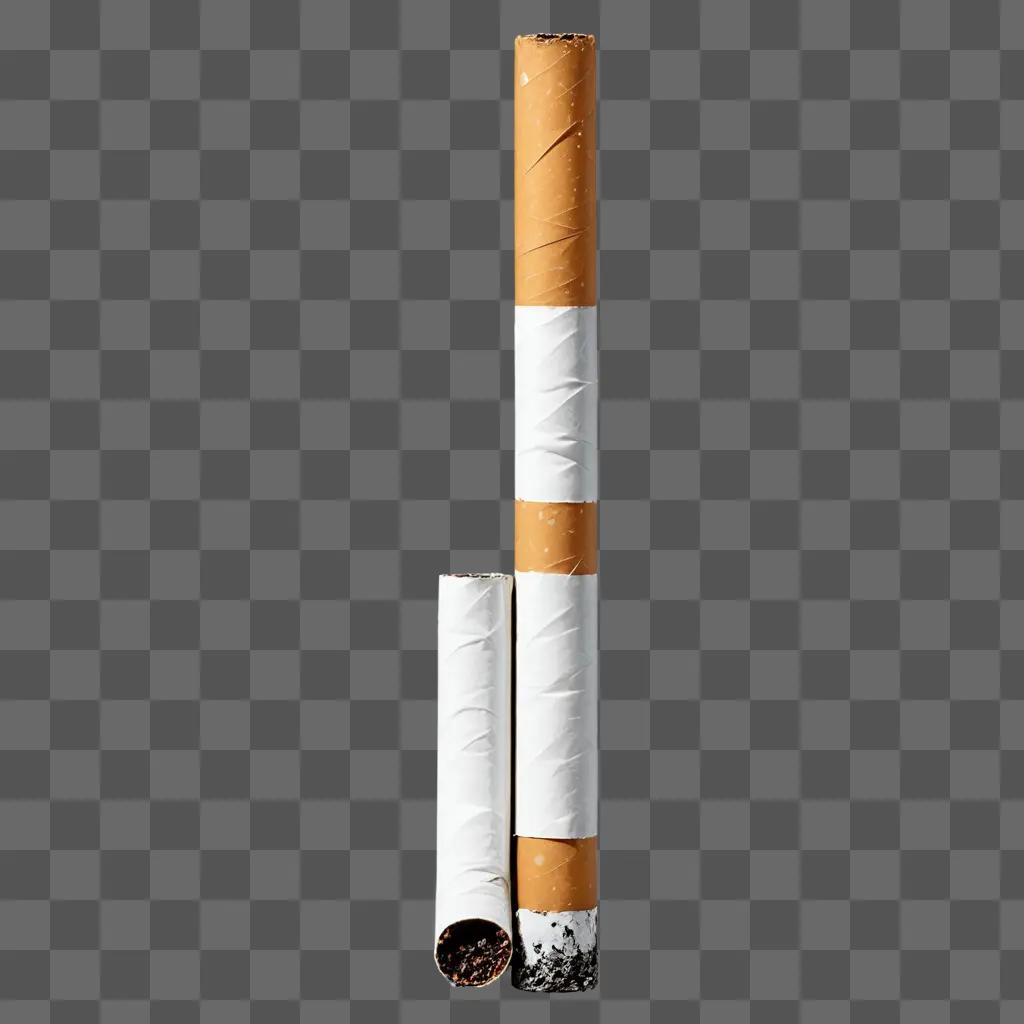 Two transparent cigarettes sit side by side