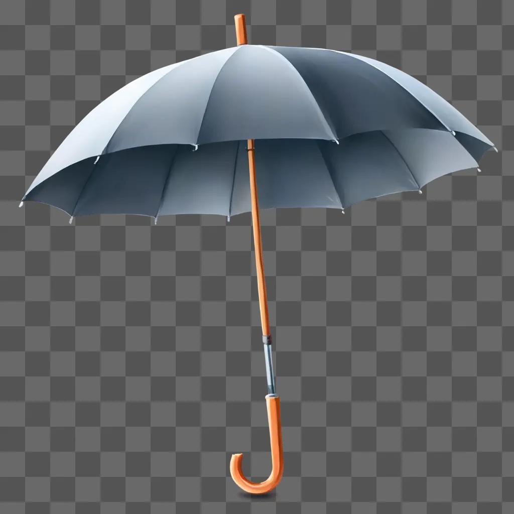 Umbrella sketch against gray background