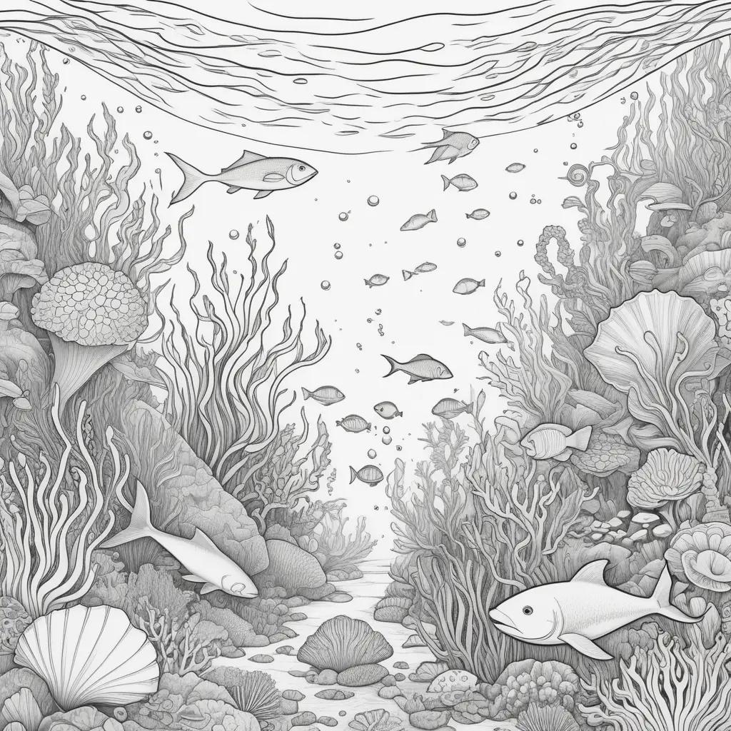 Under the Sea Coloring Pages: Coloring Book for Kids