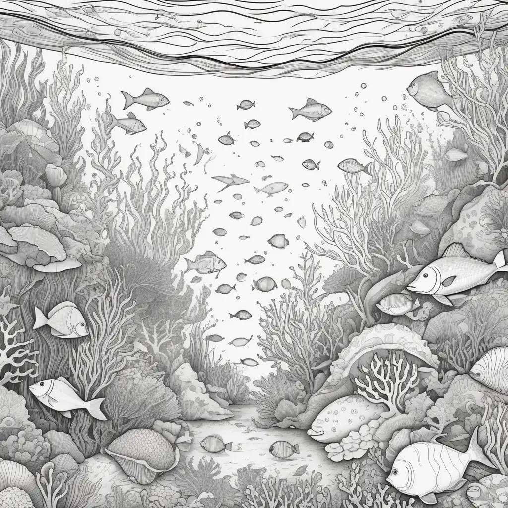 Under the sea coloring pages for kids