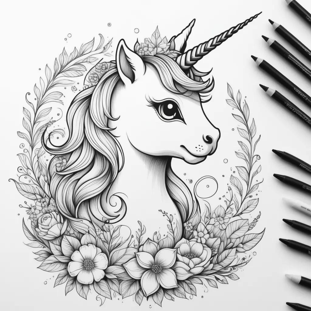 Unicorn cat coloring pages: cute and fun