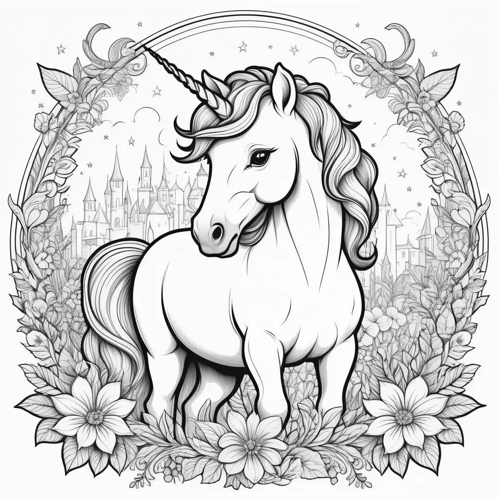 Unicorn coloring pages to print for kids