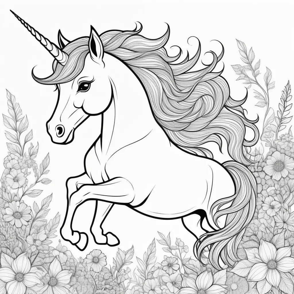 Unicorns Coloring Pages for Kids