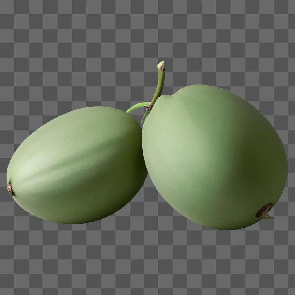 Upscale image of two green fruits