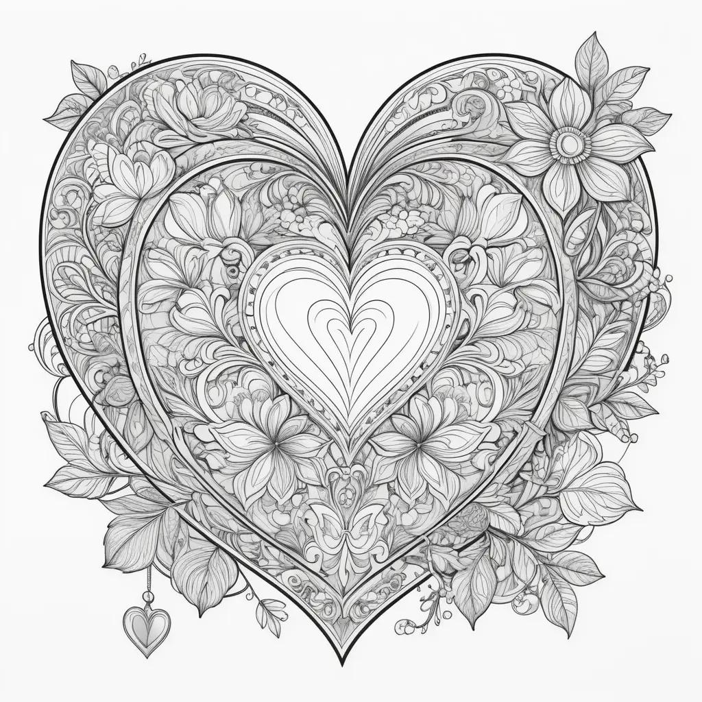 Valentines Day Coloring Pages with a Heart