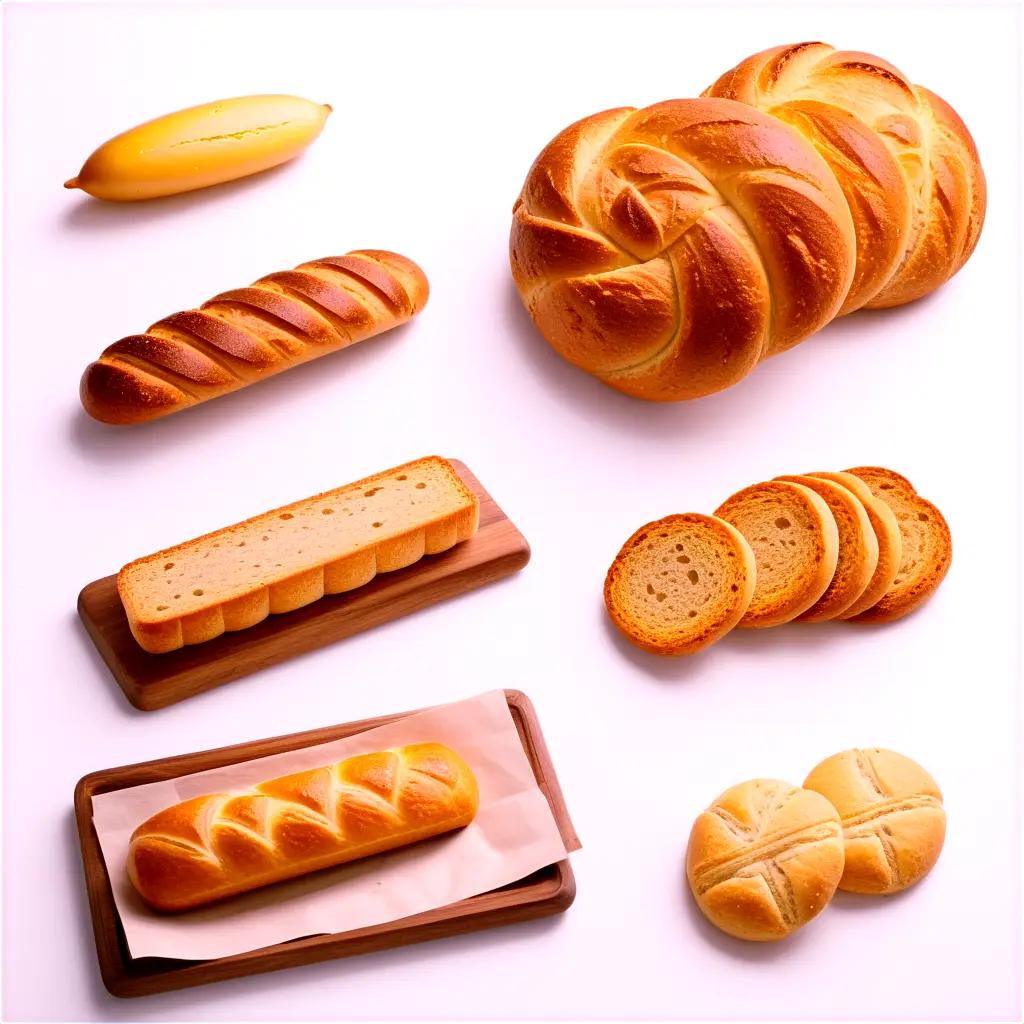 Variety of gluten free bread and pastries