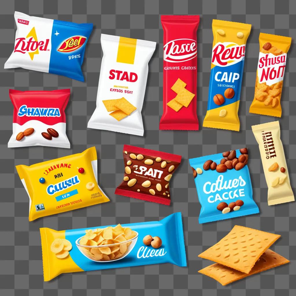 Various Snack Packets and Crackers