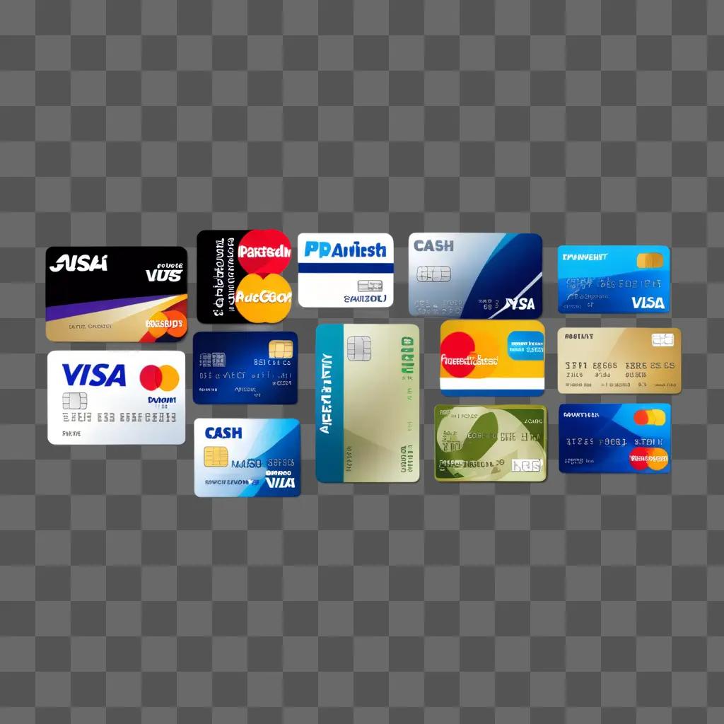 Various payment methods displayed in a collage