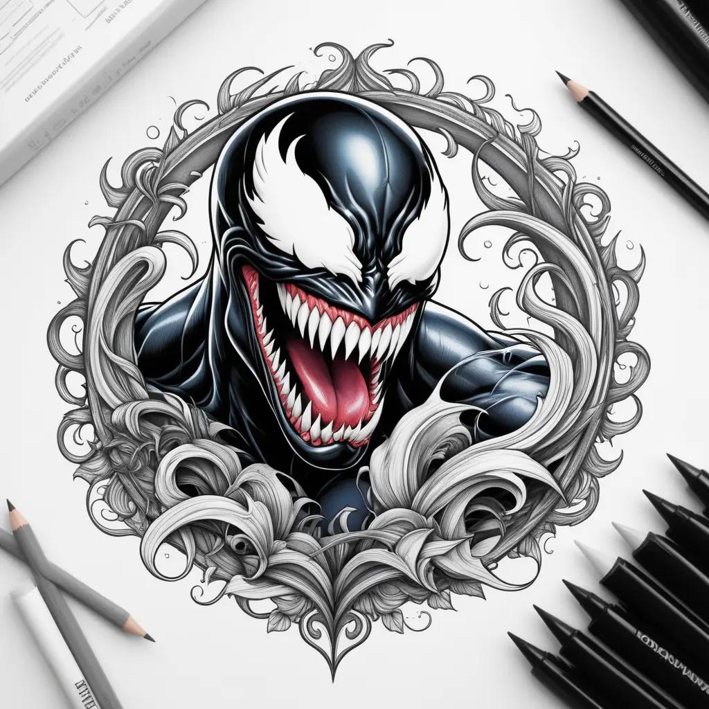 Venom Coloring Page: A Creepy Spider Man Edition