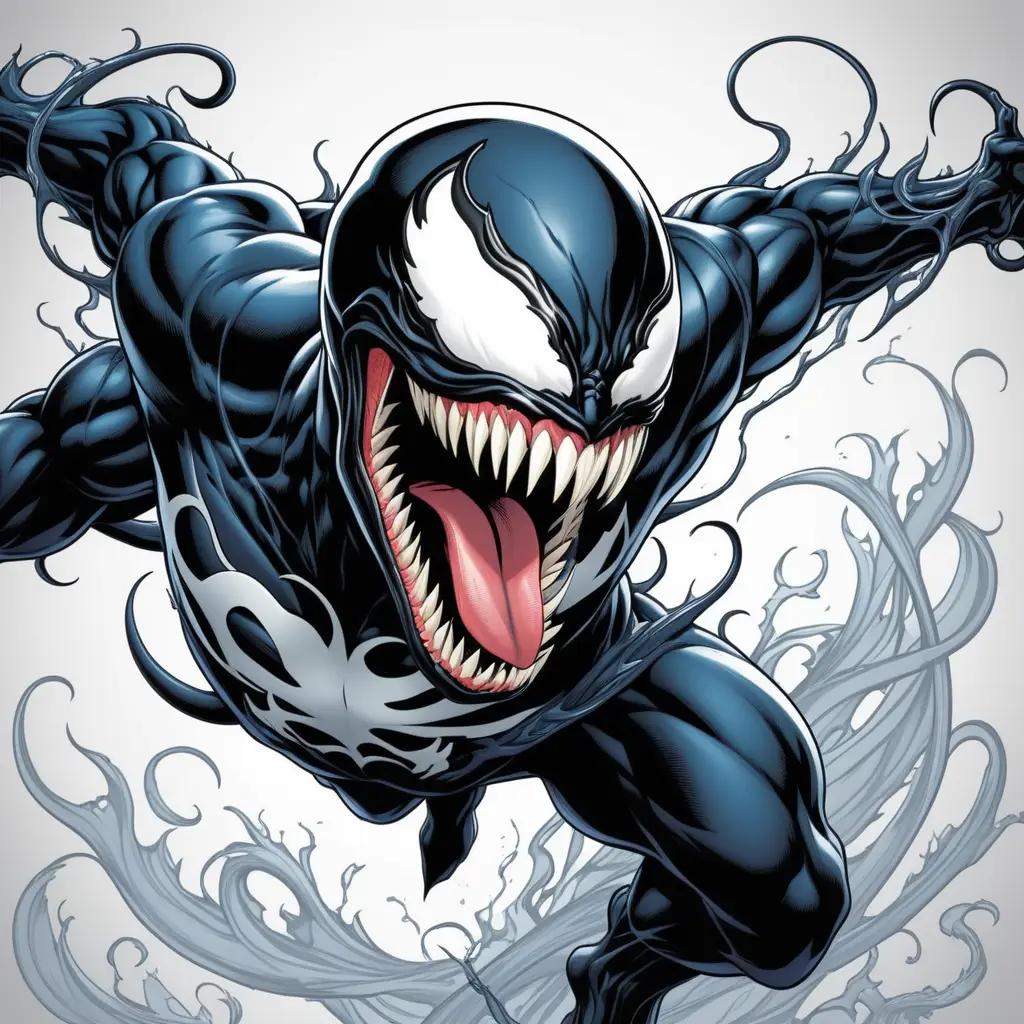 Venom Coloring Pages Show a Spiderman-Like Spider Monster