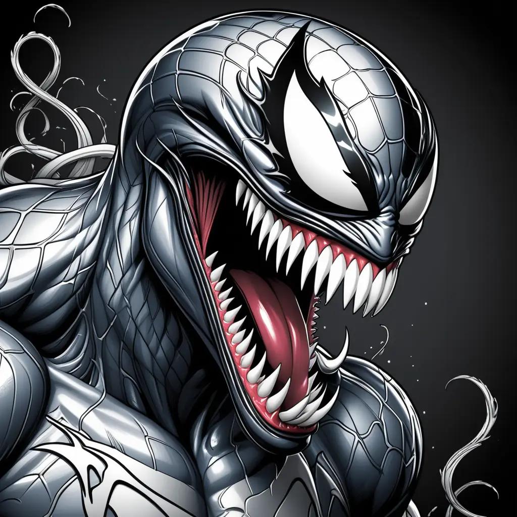 Venom coloring pages: a menacing depiction of the comic book character