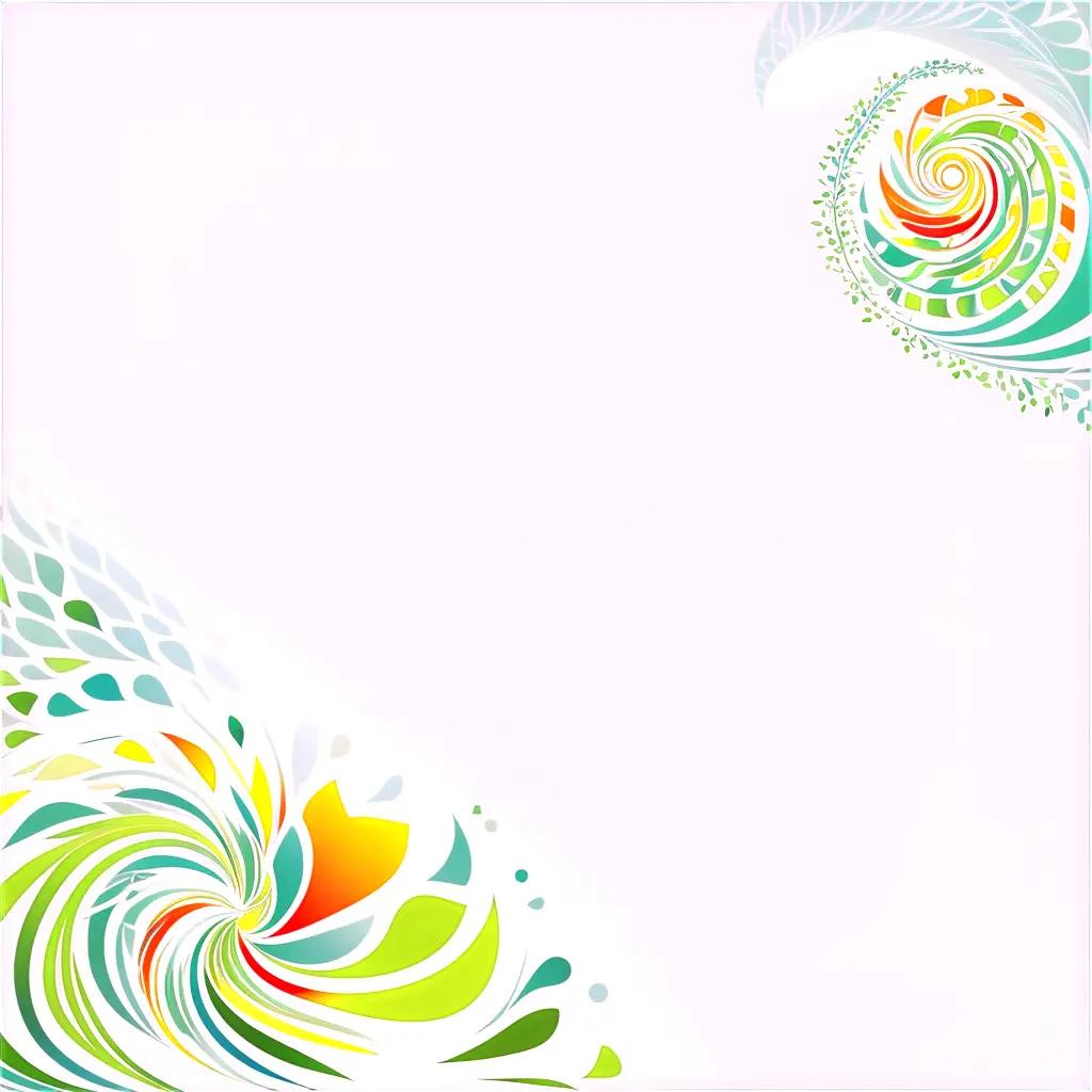 Vibrant colorful vector graphics on a white background