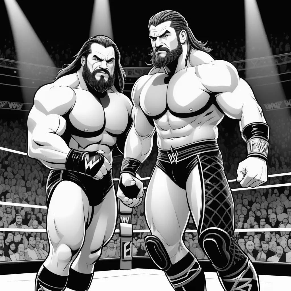 WWEのカラーページ:リング上の2人のレスラー