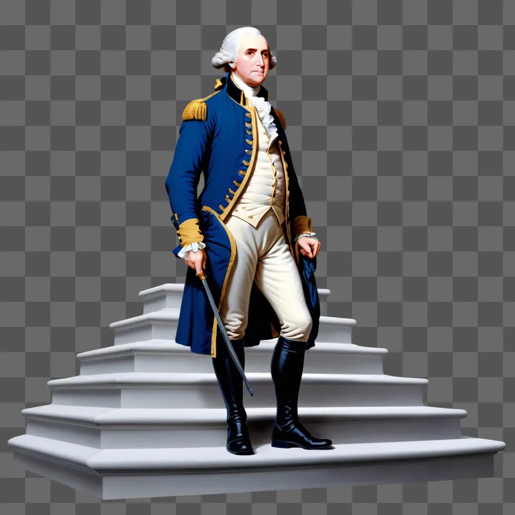 Washington in a military uniform