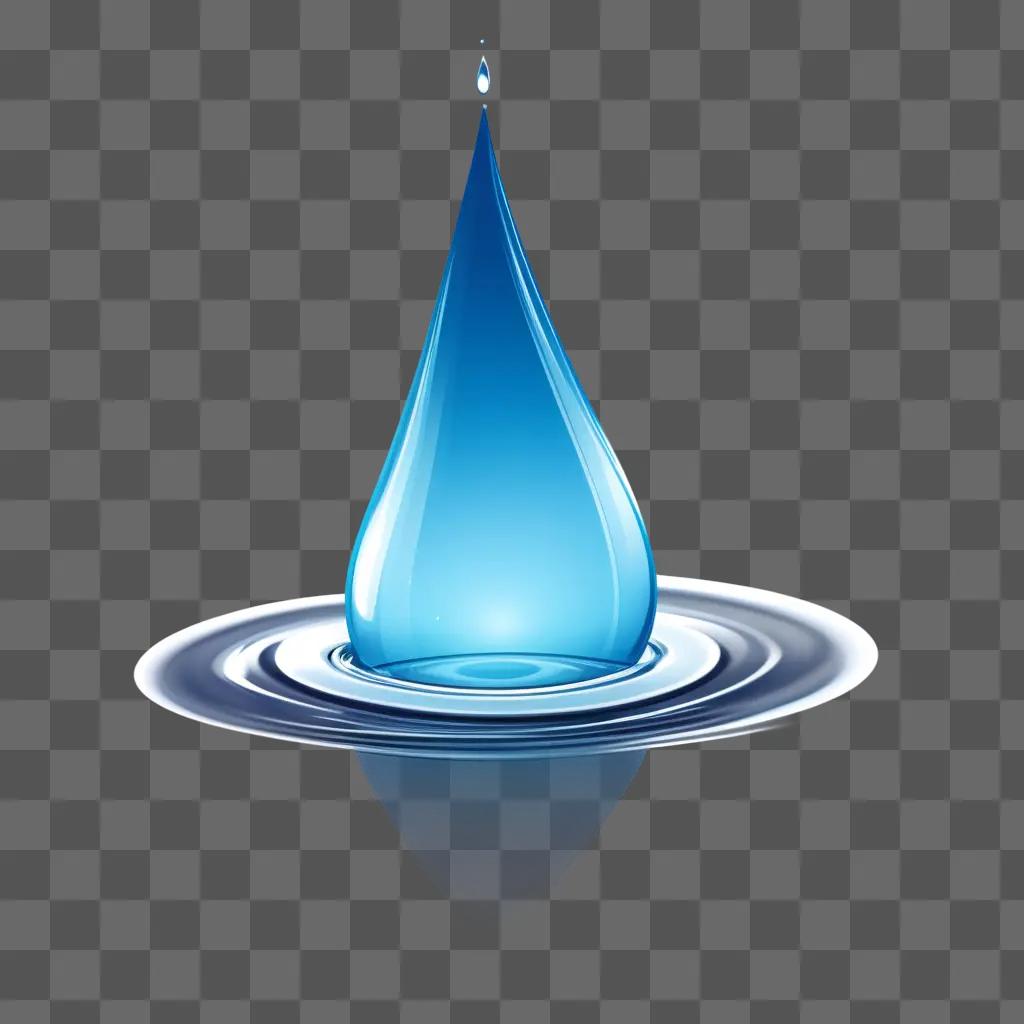 Water drop against blue background