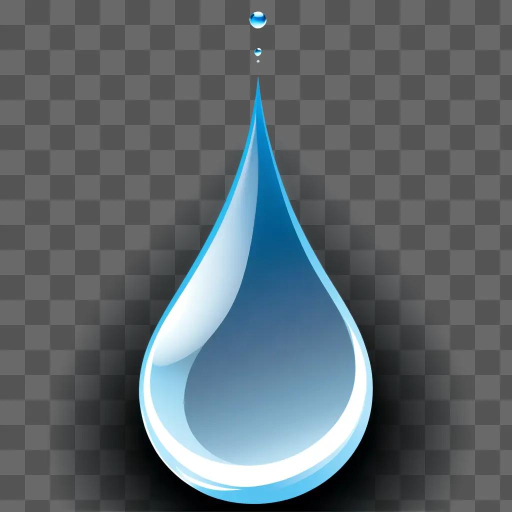 Water droplet clipart image of a drop of water