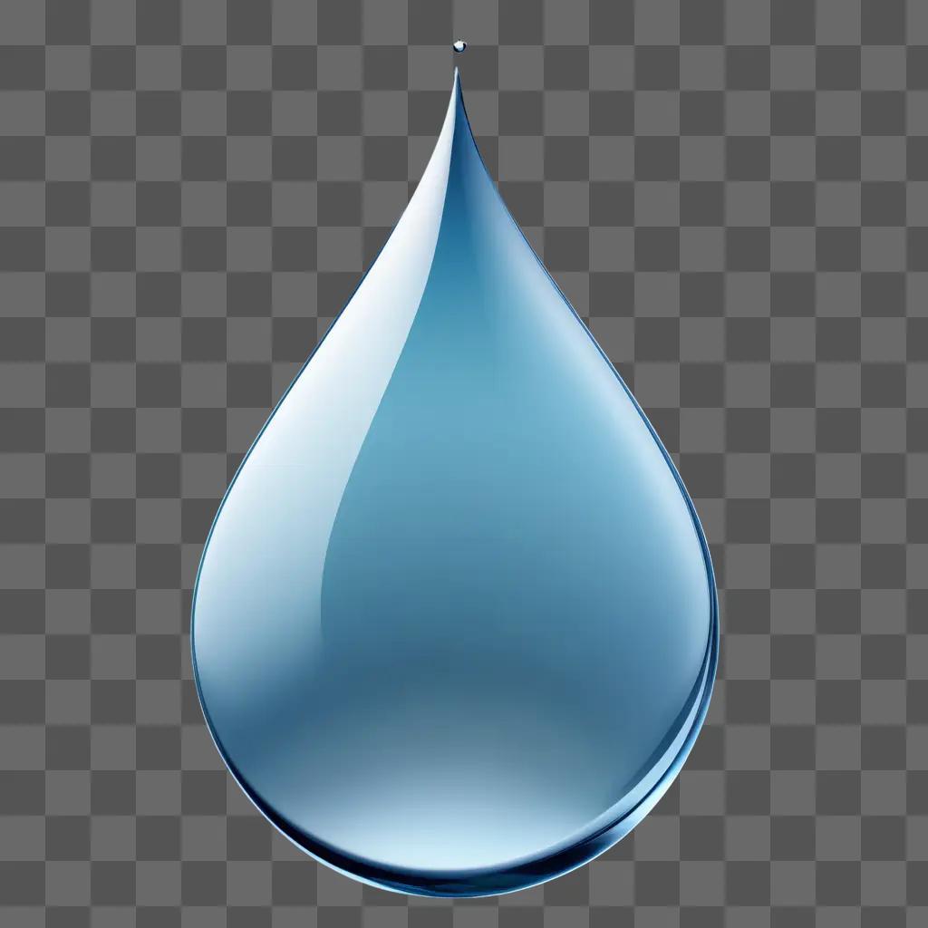 Water droplet clipart on blue background