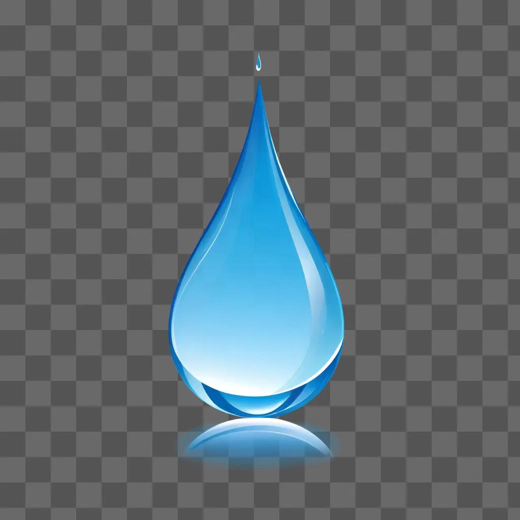 Water droplet in a blue background