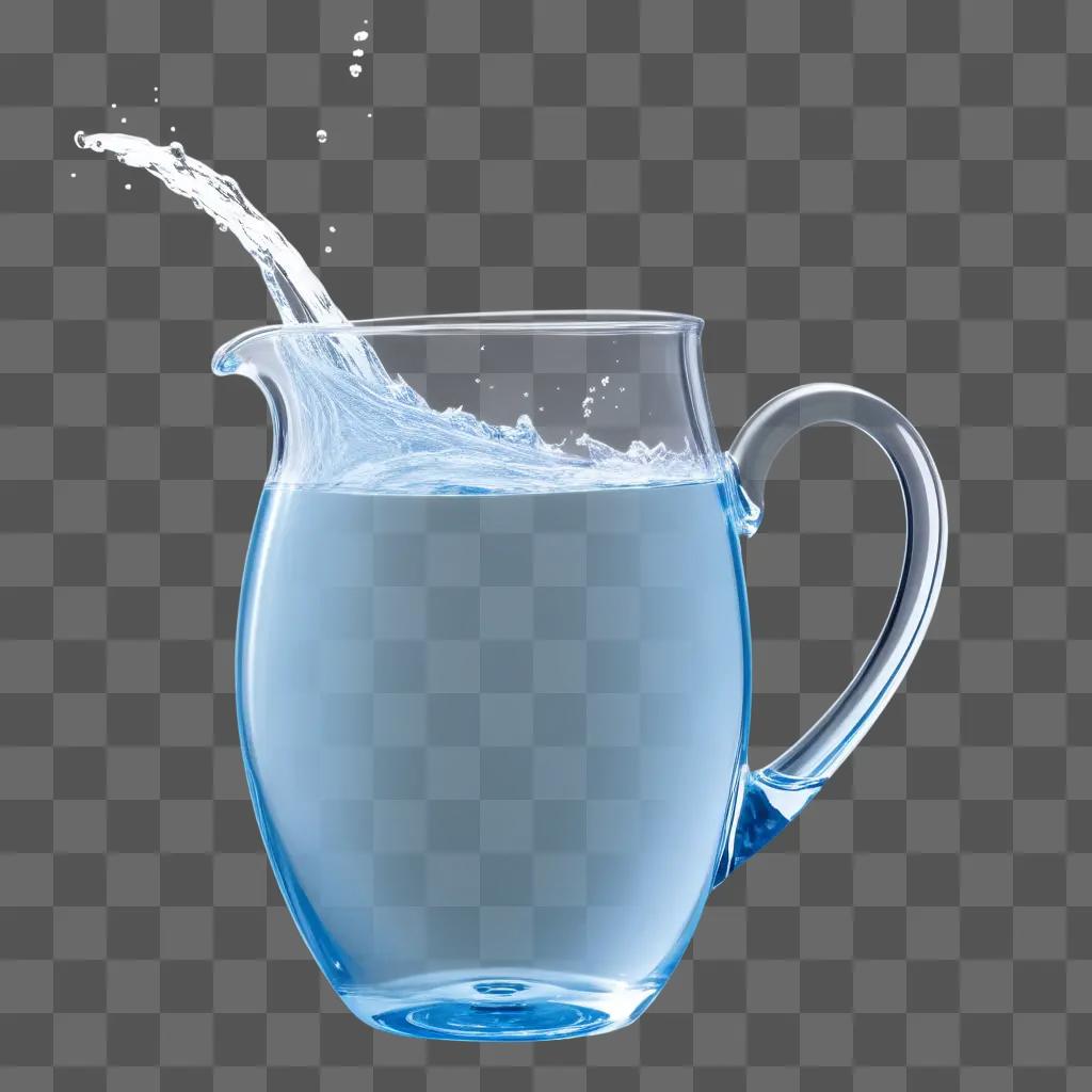 Water pouring from a pitcher into a glass