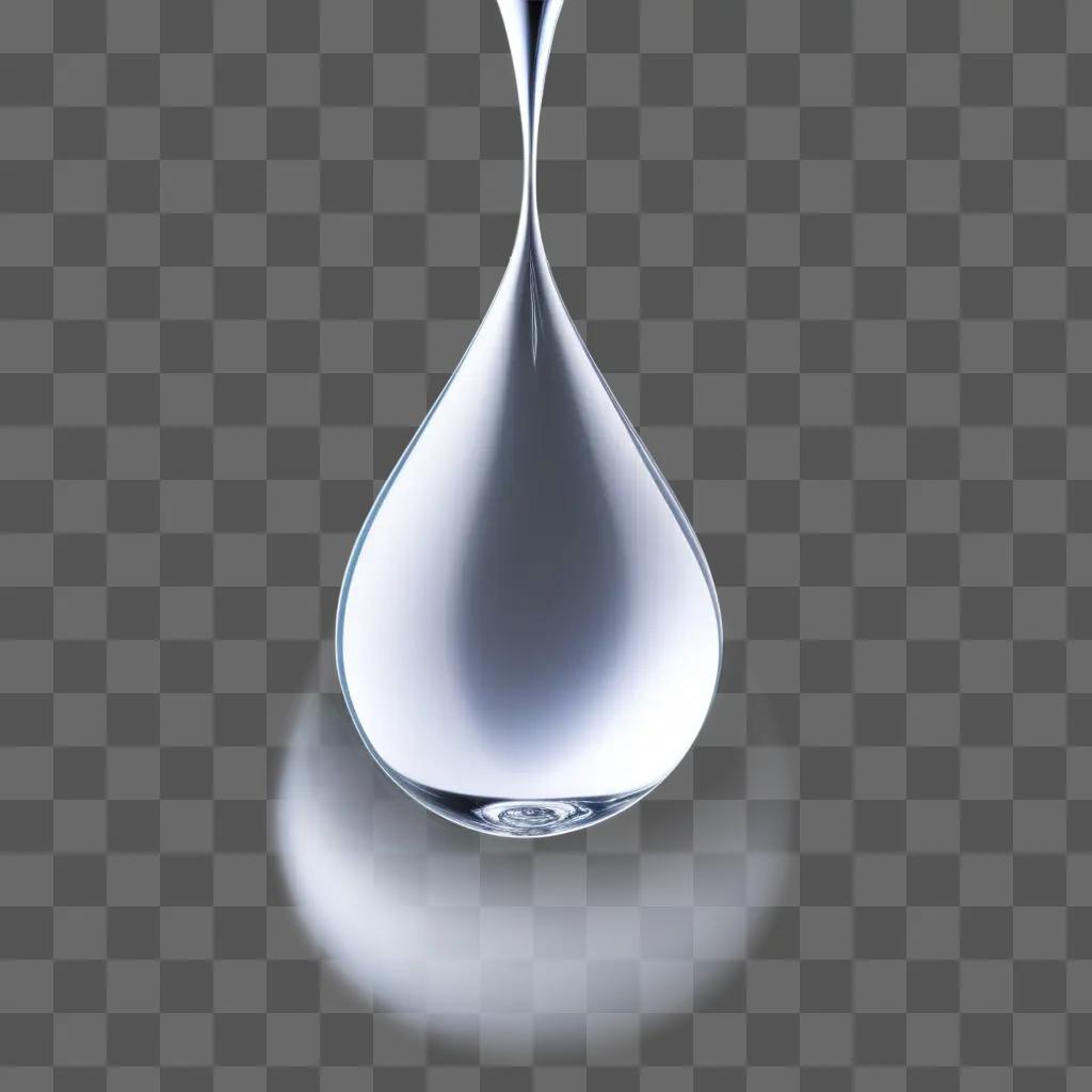 Waterdrop in the shape of a teardrop