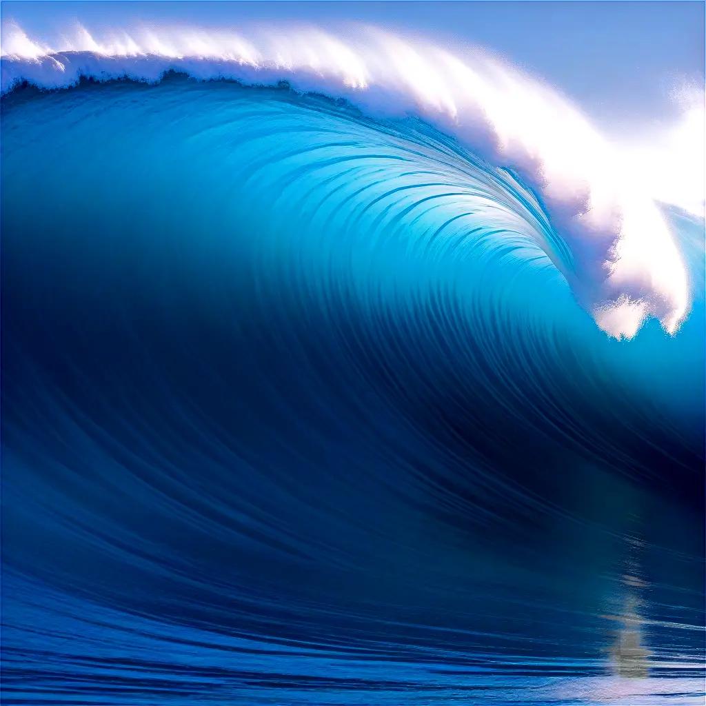 Wave pattern of a large wave breaking