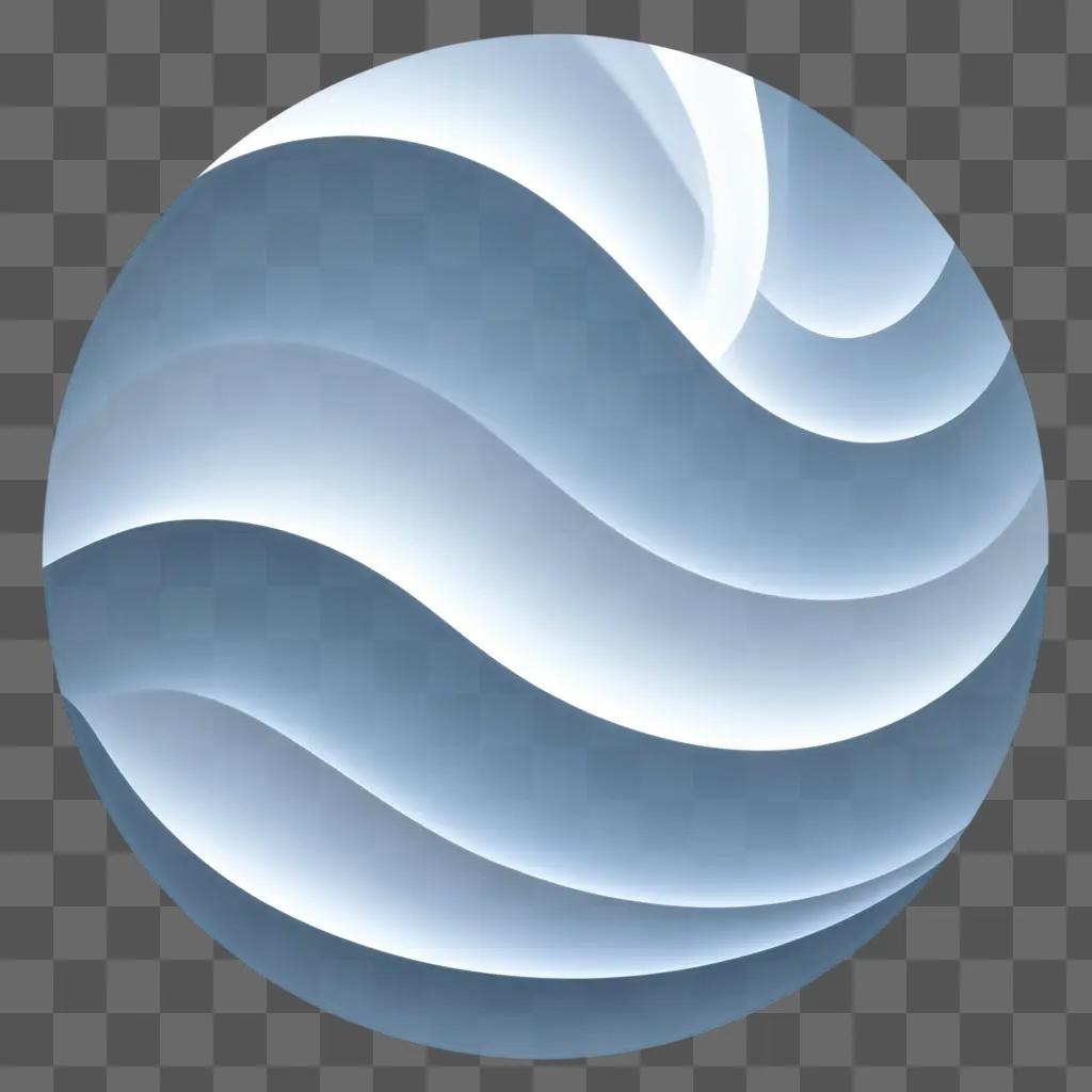 Wavy, abstract white wave pattern on blue