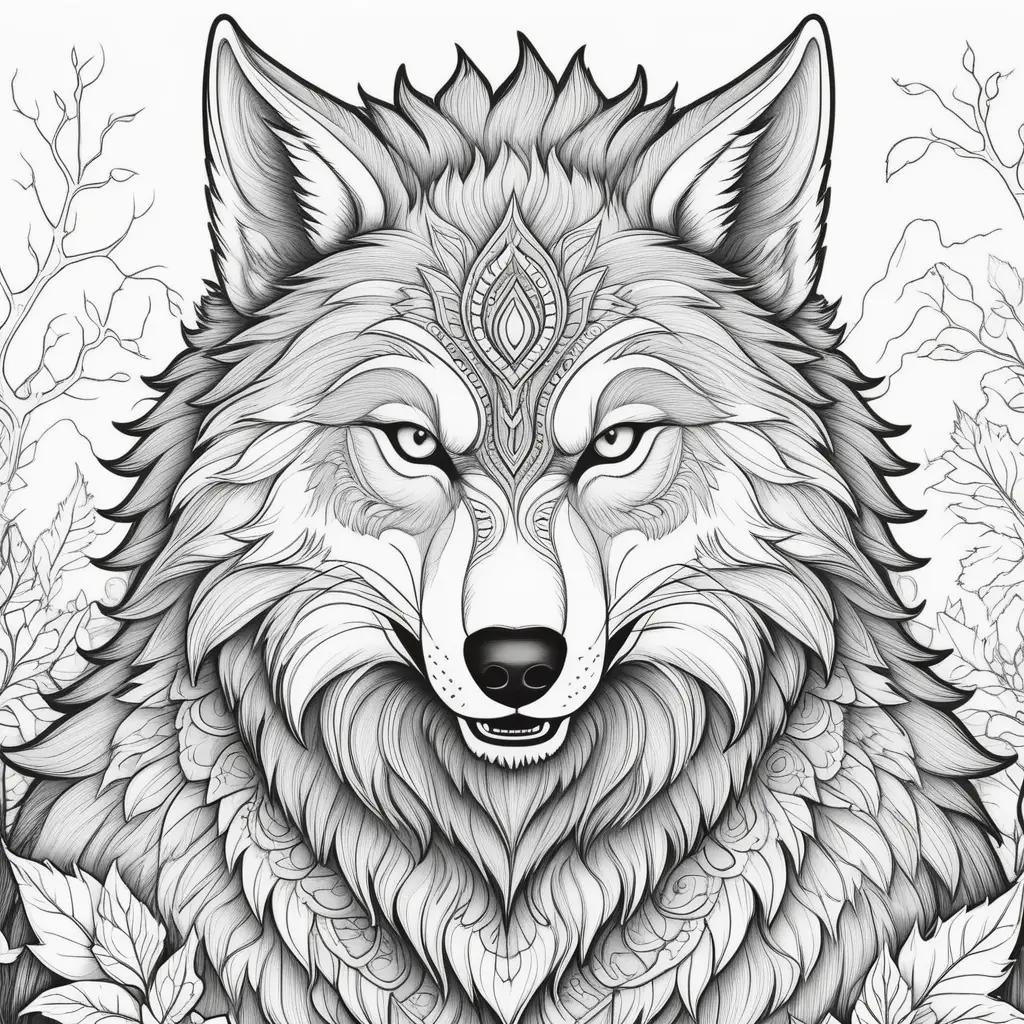 Werewolf coloring pages in black and white