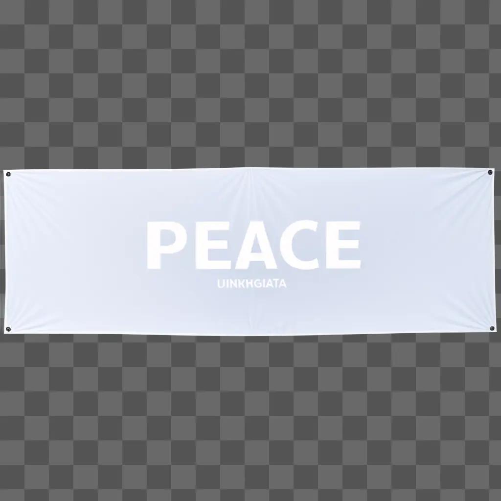 White banner with transparent background