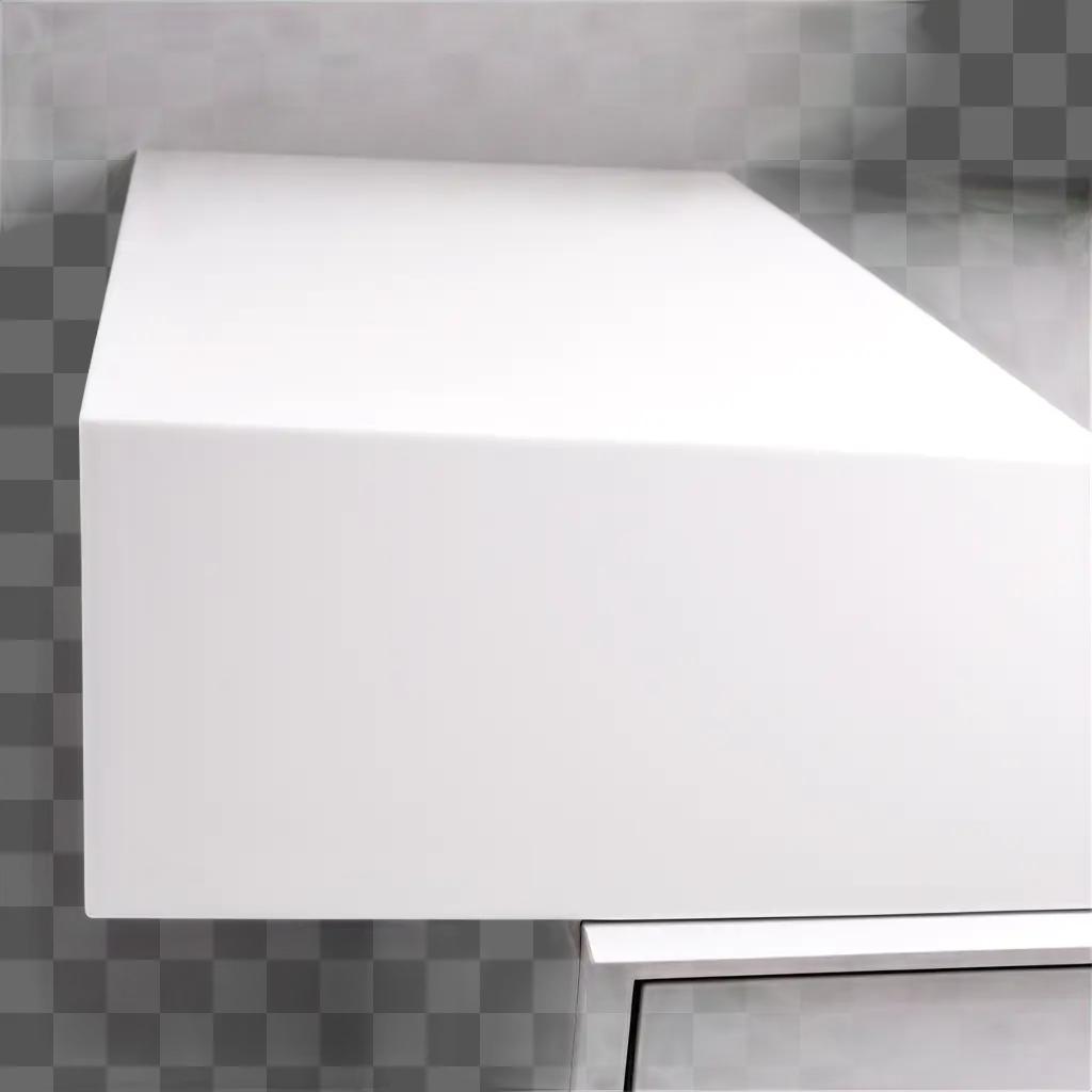 White box on a counter, box has a lid