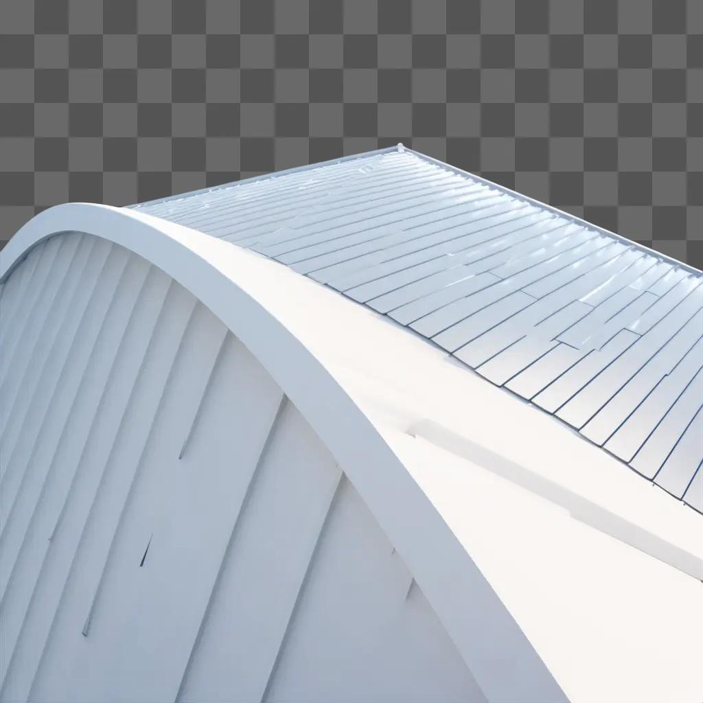 White curved roof on building