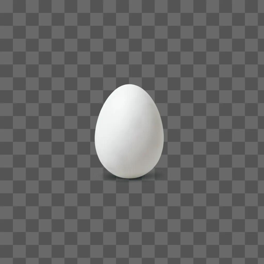 White egg clipart on gray background