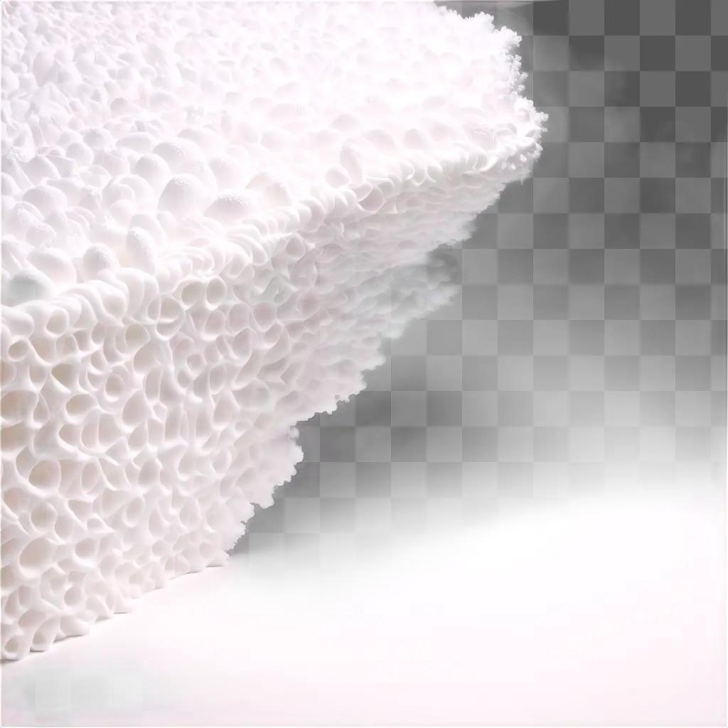 White foam cushion with holes