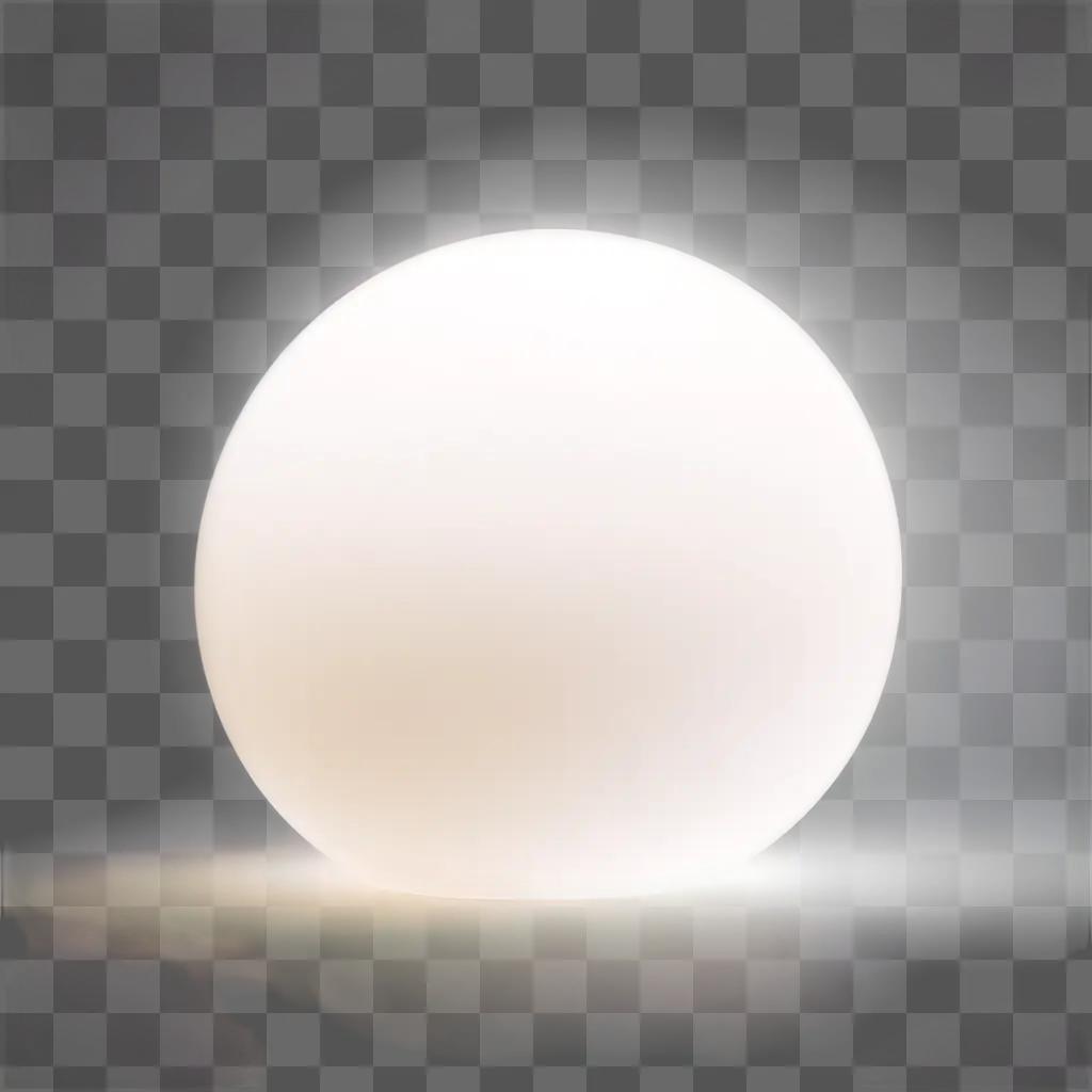 White glow from the center of a sphere