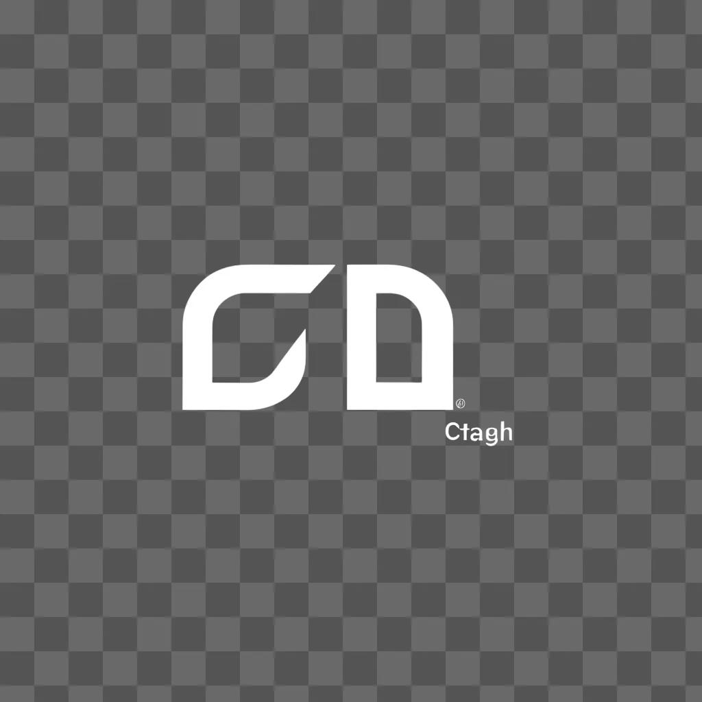 White logo design with a logo of a letter c