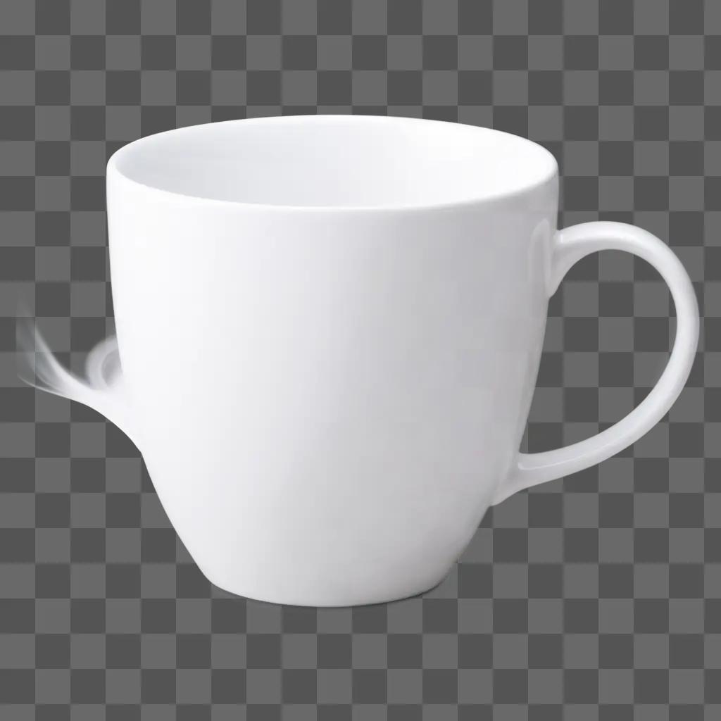 White mug sitting on a white surface