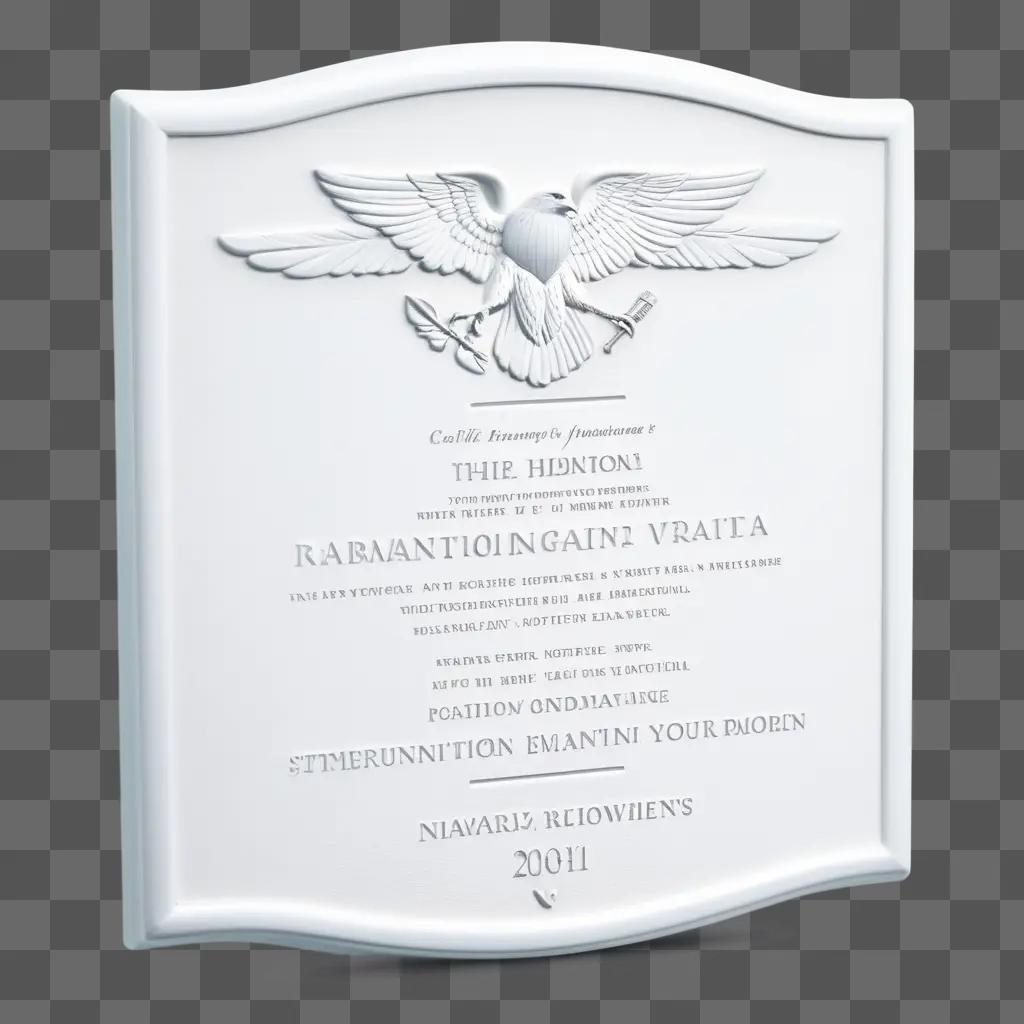 2001年のホロコーストを記念する白い銘板