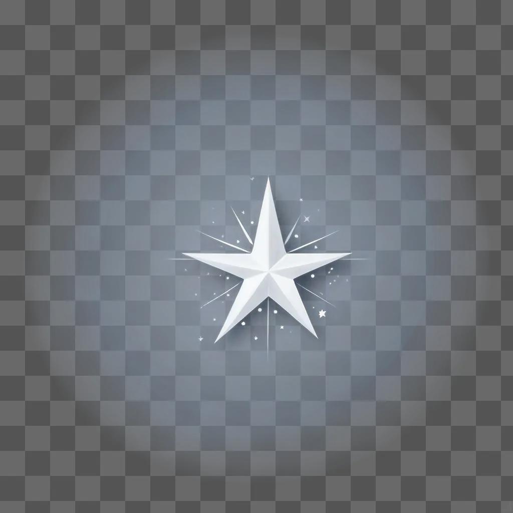 White star logo with a starry background