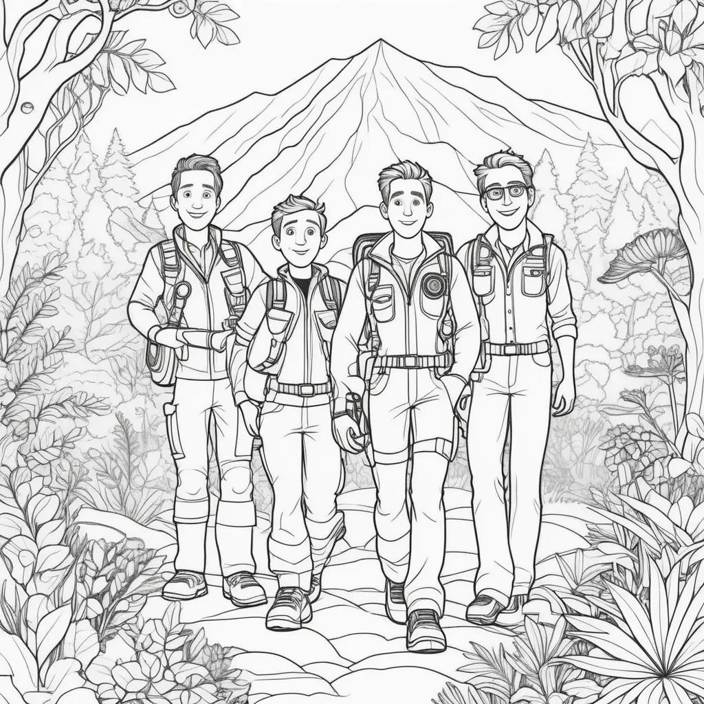 Wild Kratts Coloring Pages: Four Friends on a Adventure