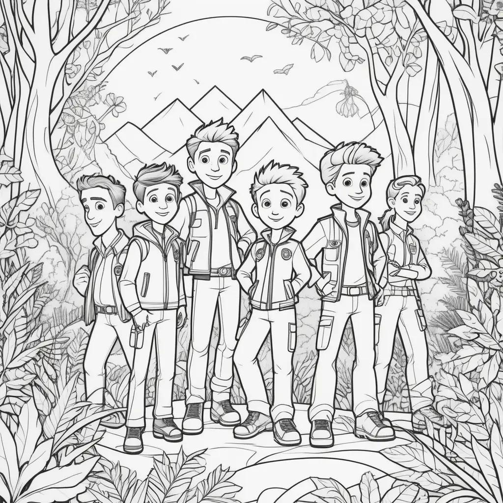 Wild Kratts coloring pages in black and white