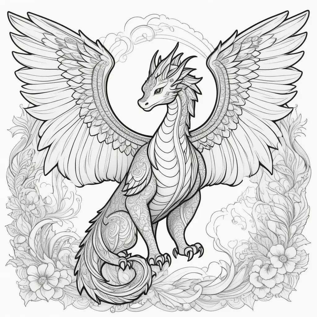 Wings of fire coloring pages featuring a dragon